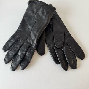 Fownes Women’s Leather Driving Gloves Black Size 7 Small Lined